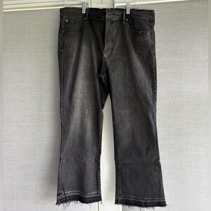 GAP Crop Flare High Rise Black Jeans